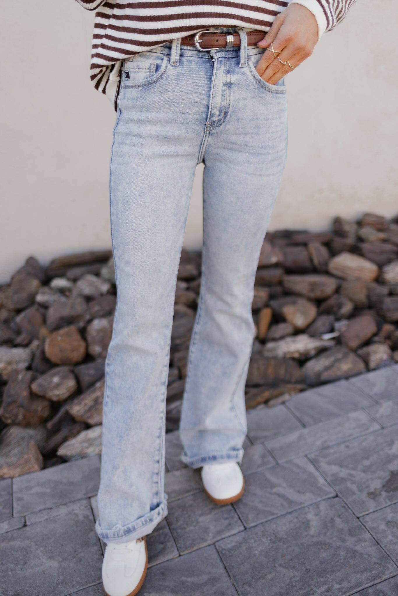 Strut Your Stuff High Rise Kancan Flare Jeans-Jeans-Krush Kandy, Women's Online Fashion Boutique Located in Phoenix, Arizona (Scottsdale Area)
