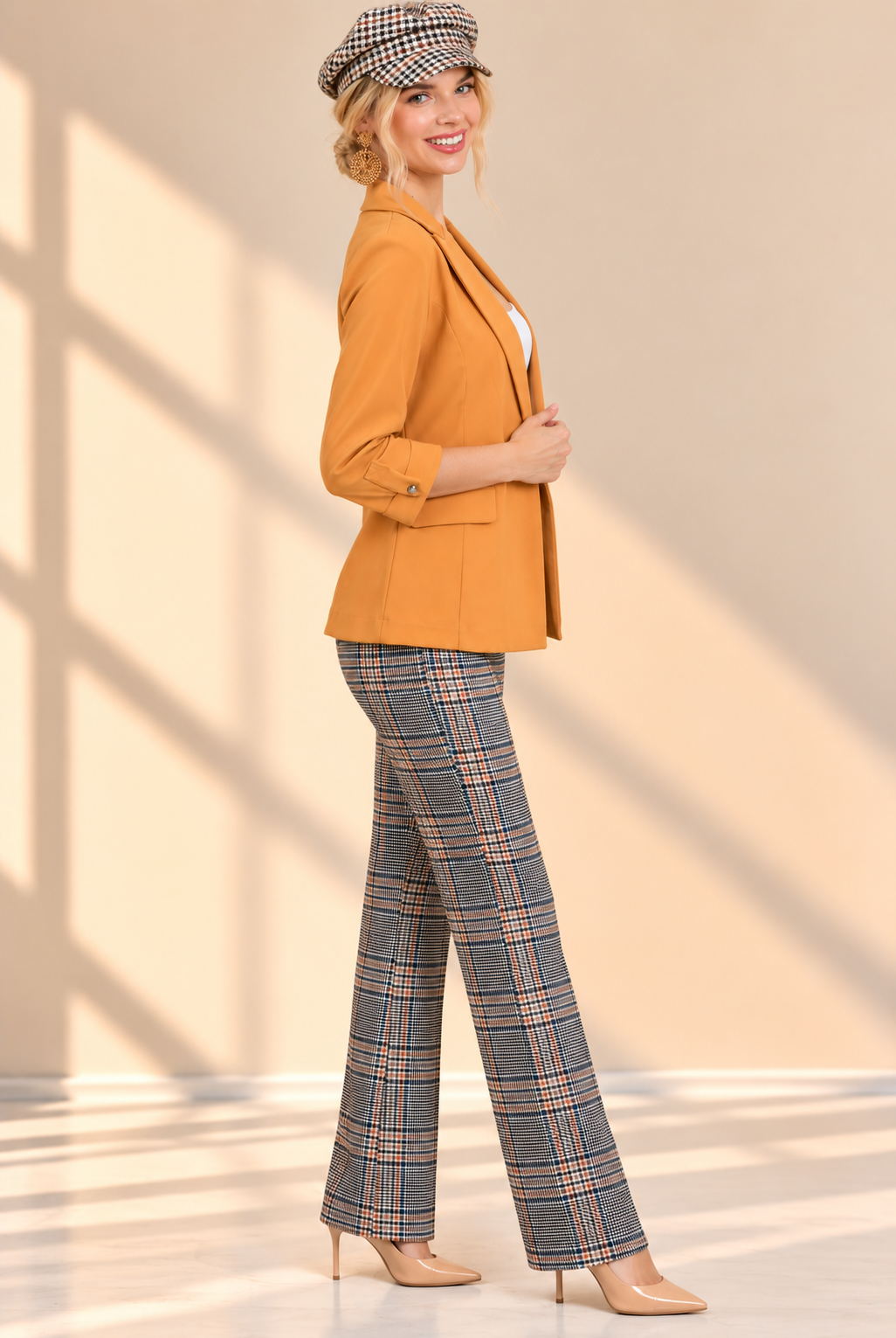 Sunlit Mustard Blazer Fashion Portrait.png