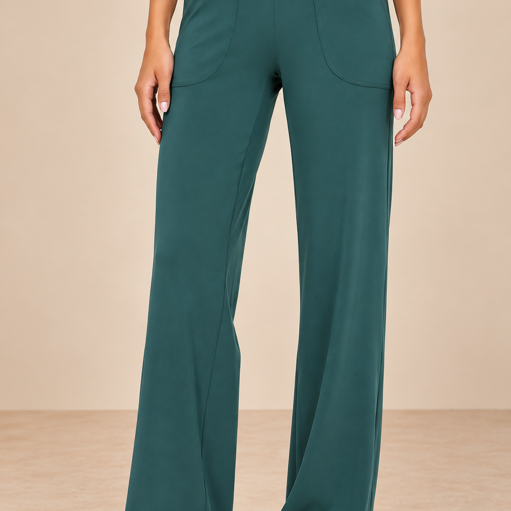 Teal Wide-Leg Pants Studio Showcase.png
