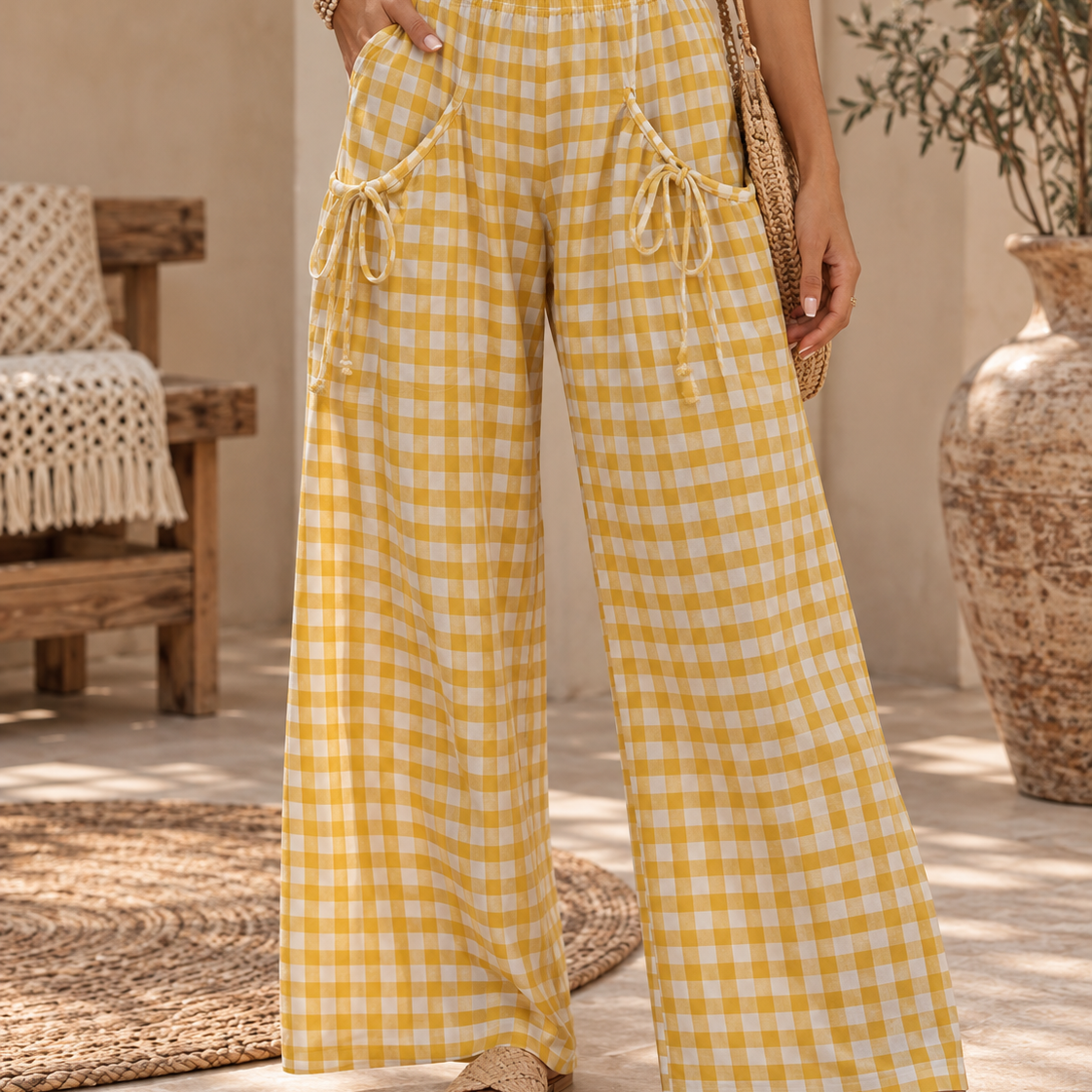 The Coquette Gingham Trouser Pant
