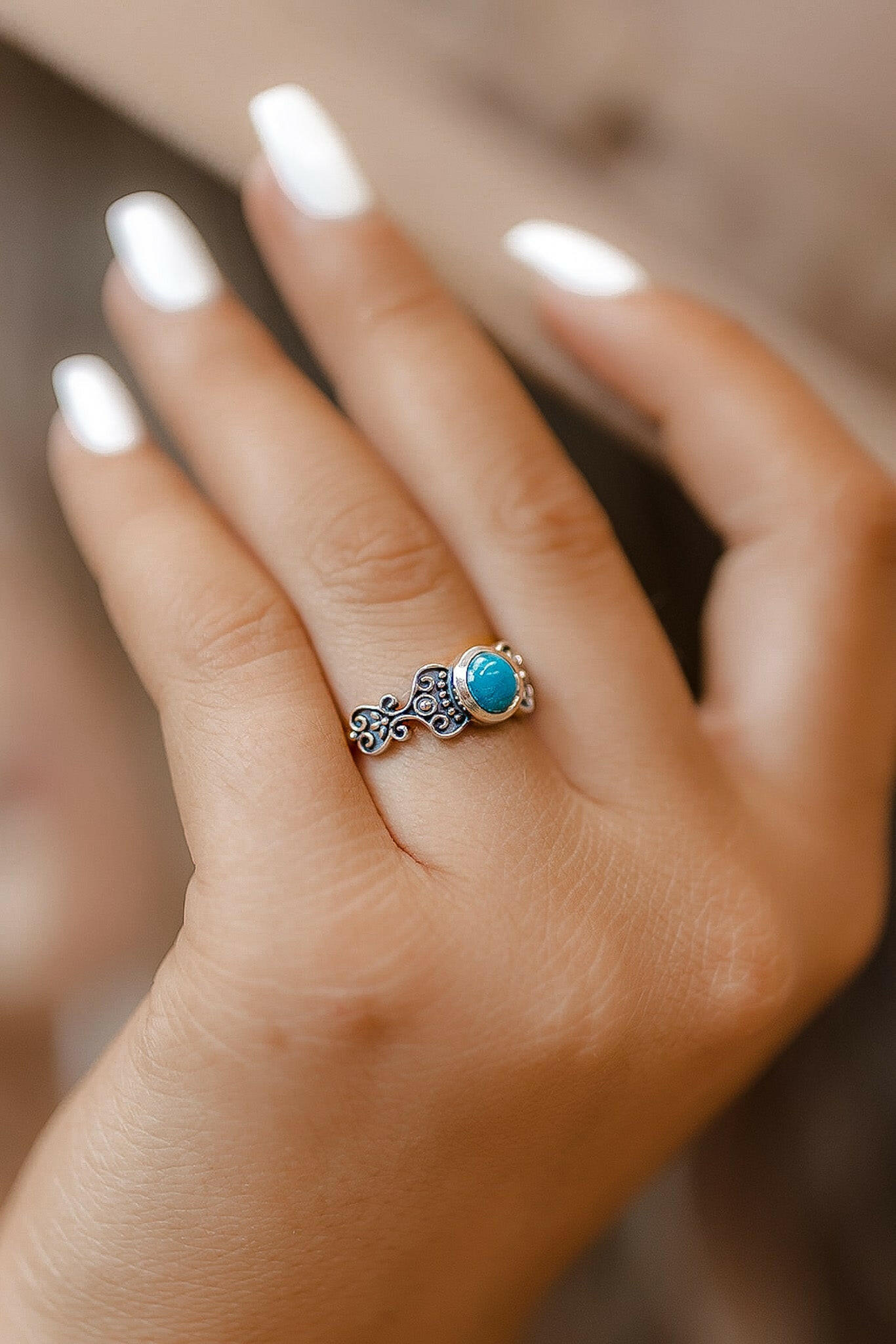 Exclusive Feelin Royal Dainty Turquoise Ring-Dainty Rings-Krush Kandy, Women's Online Fashion Boutique Located in Phoenix, Arizona (Scottsdale Area)