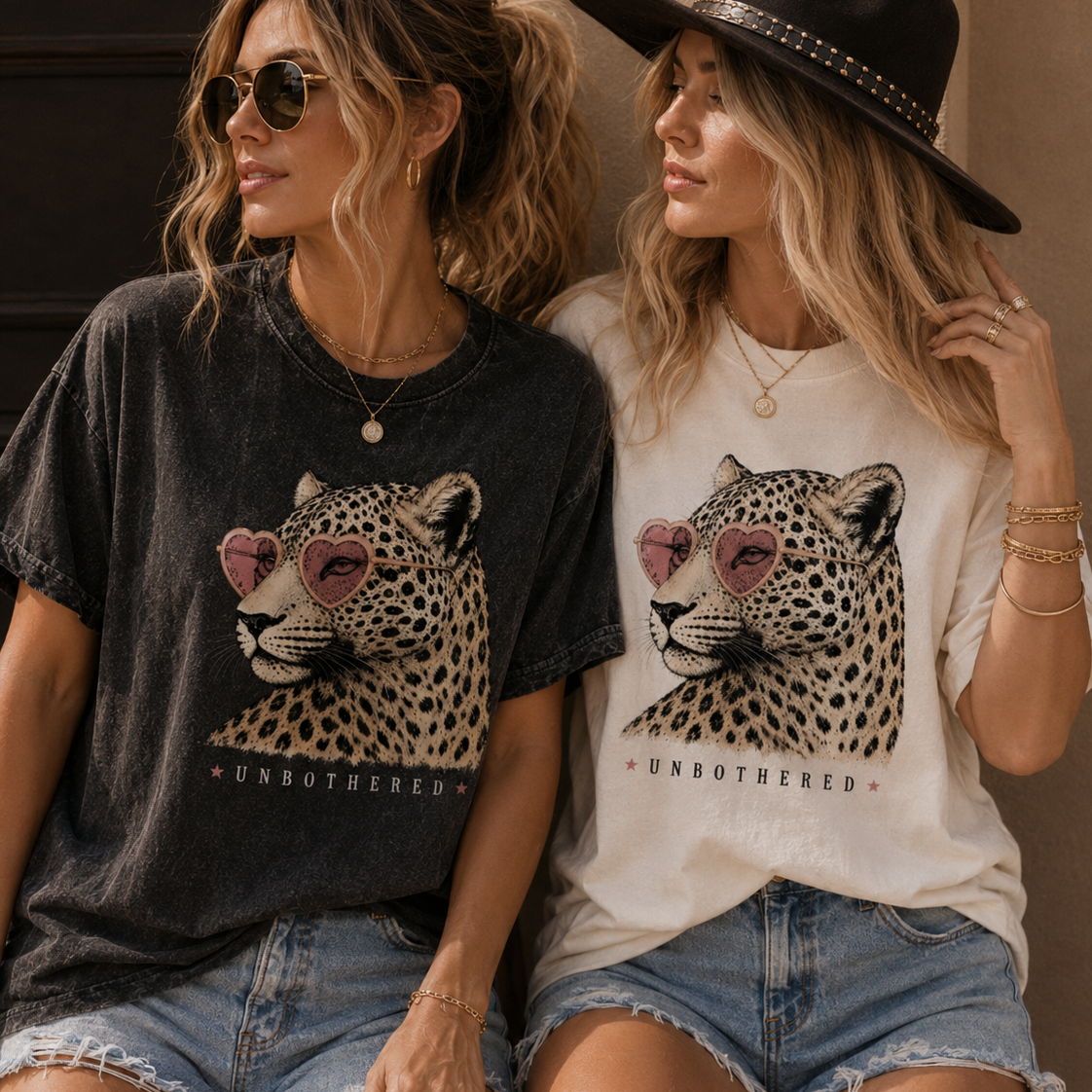 Unbothered Leopard Graphic Tee