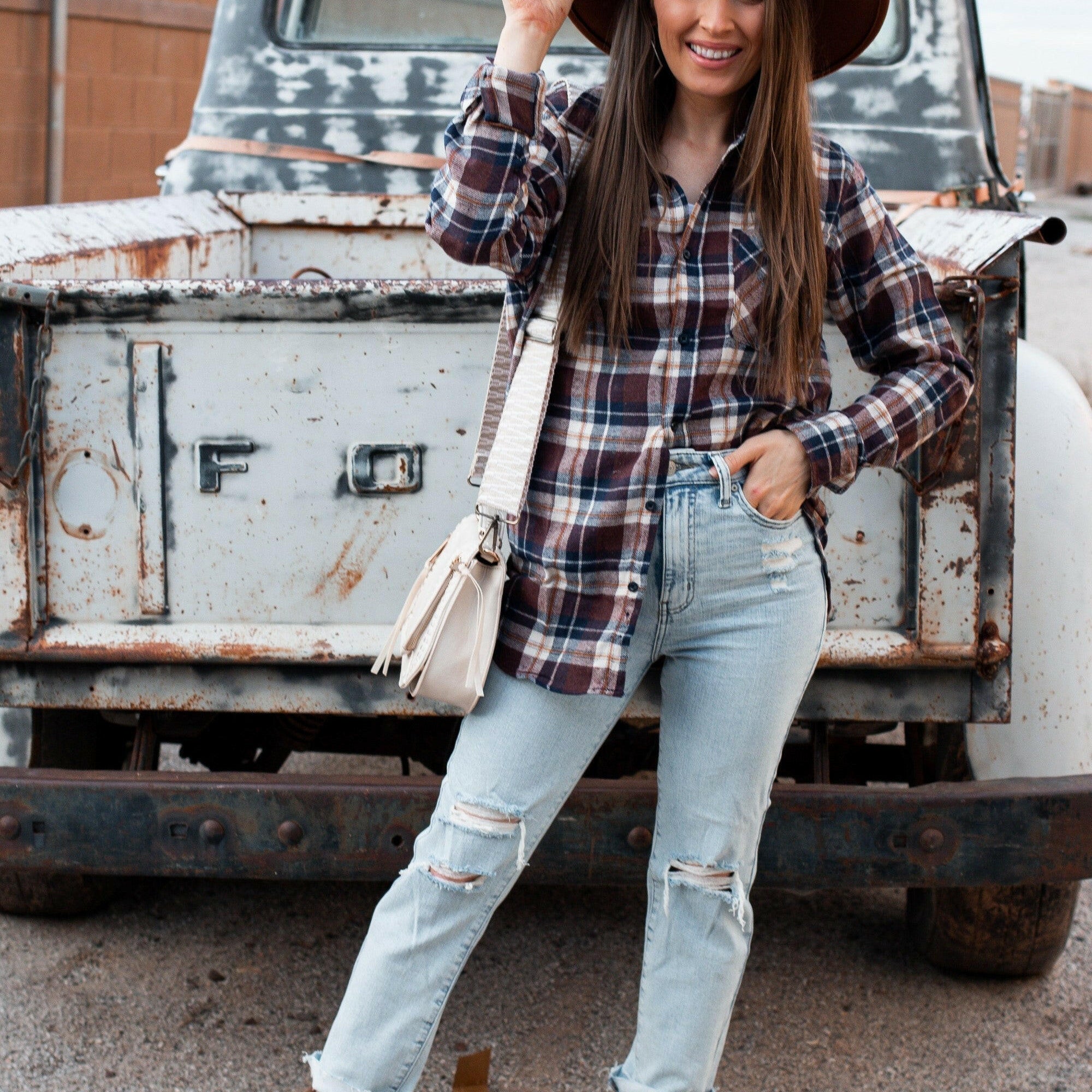 Cool As Ice Long Sleeve Plaid Top | S-2X, 3 Colors!-Long Sleeve Tops-Krush Kandy, Women's Online Fashion Boutique Located in Phoenix, Arizona (Scottsdale Area)