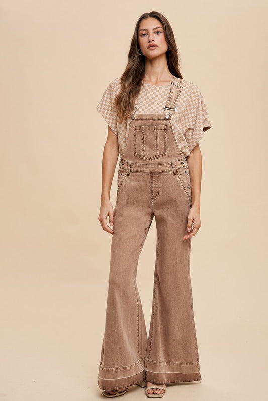 High Rise Flare Overalls-Overalls-Krush Kandy, Women's Online Fashion Boutique Located in Phoenix, Arizona (Scottsdale Area)
