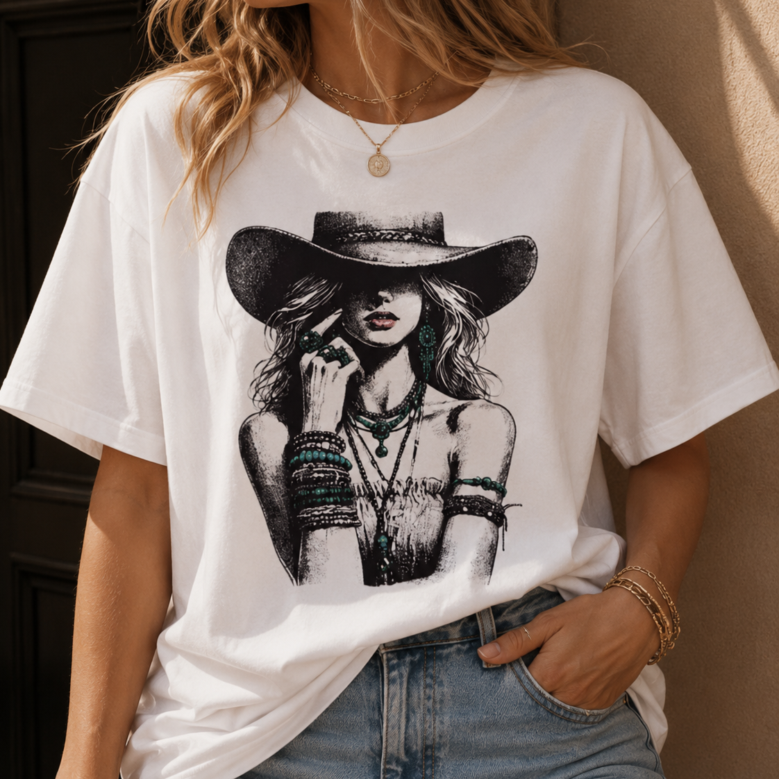 Western Boho Cowgirl Graphic Tee
