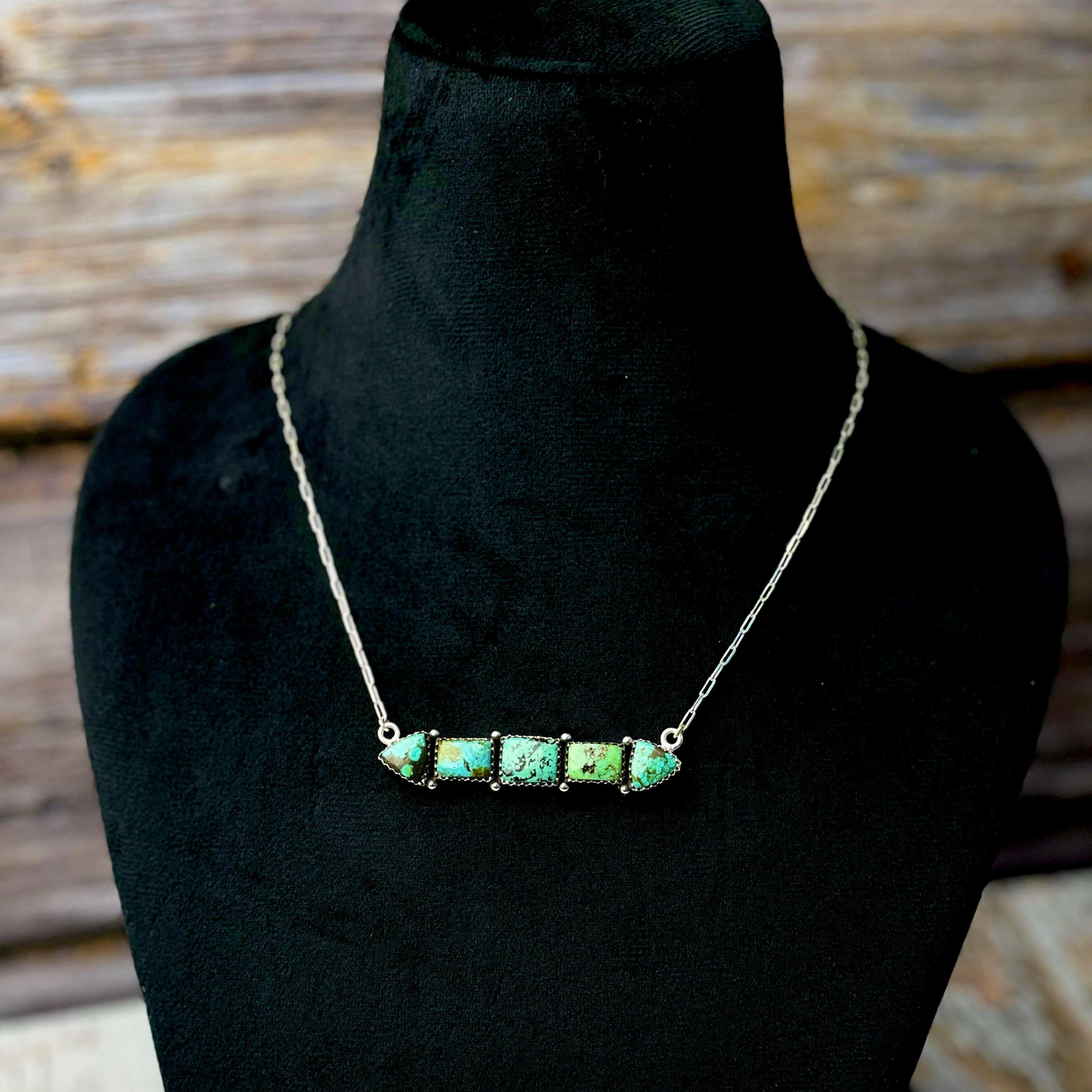 Multi Turquoise Bar Necklaces-Necklaces-Krush Kandy, Women's Online Fashion Boutique Located in Phoenix, Arizona (Scottsdale Area)