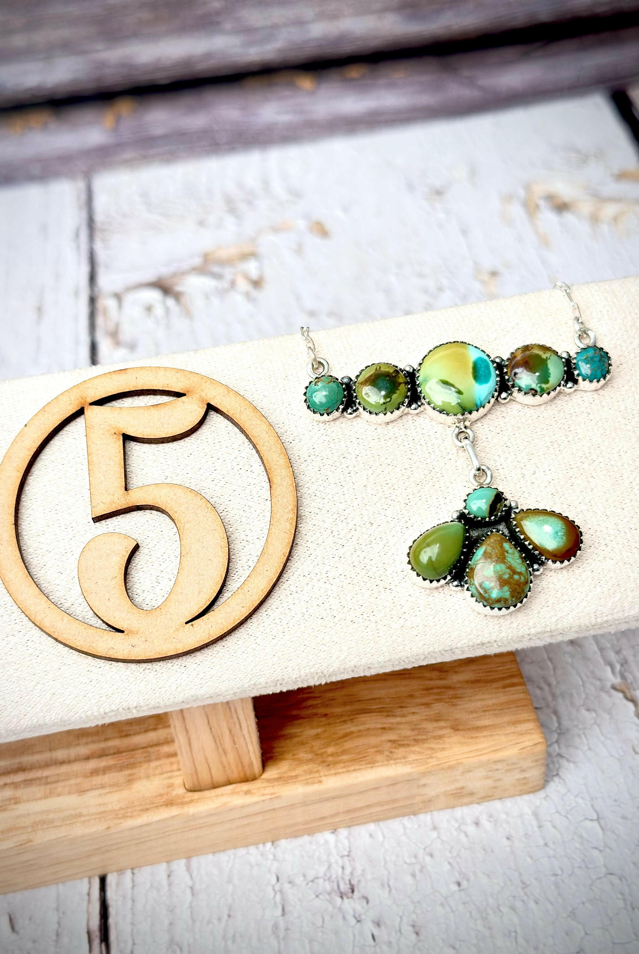 Desert Blosso Hubei Turquoise Necklace-Necklaces-Krush Kandy, Women's Online Fashion Boutique Located in Phoenix, Arizona (Scottsdale Area)