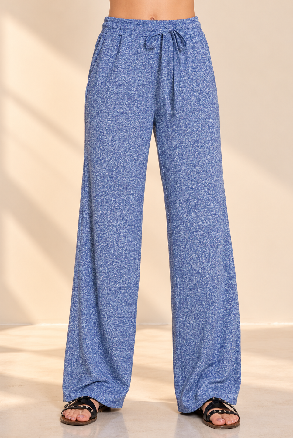 Wide-Leg Blue Lounge Pants in Sunlit Studio.png