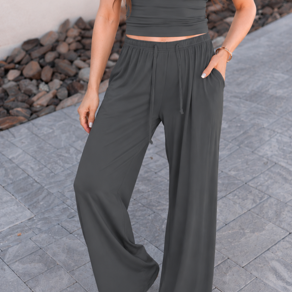 Wide Leg Pant Set