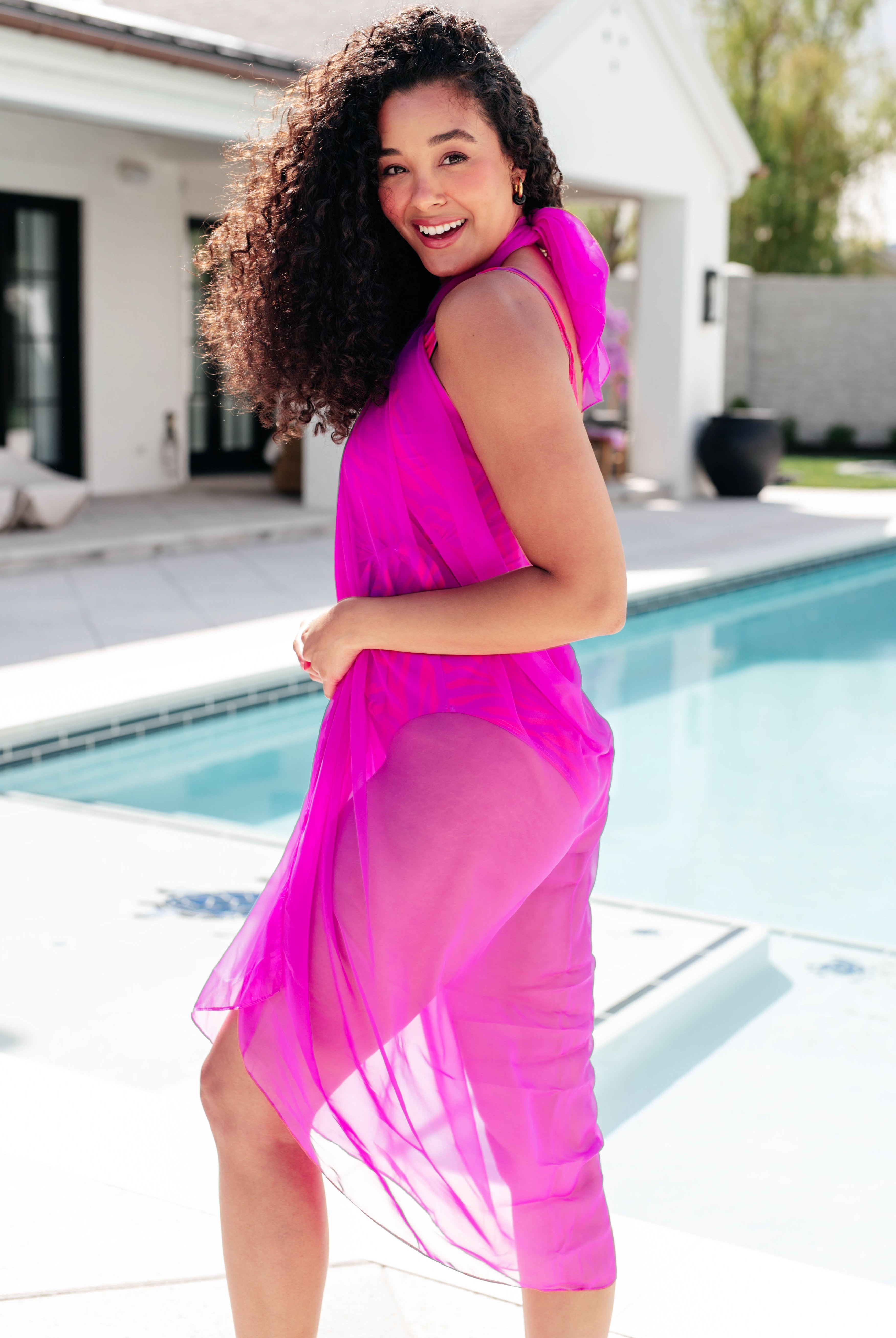 Wrapped In Summer Versatile Swim Cover in Pink-Swimwear-Krush Kandy, Women's Online Fashion Boutique Located in Phoenix, Arizona (Scottsdale Area)