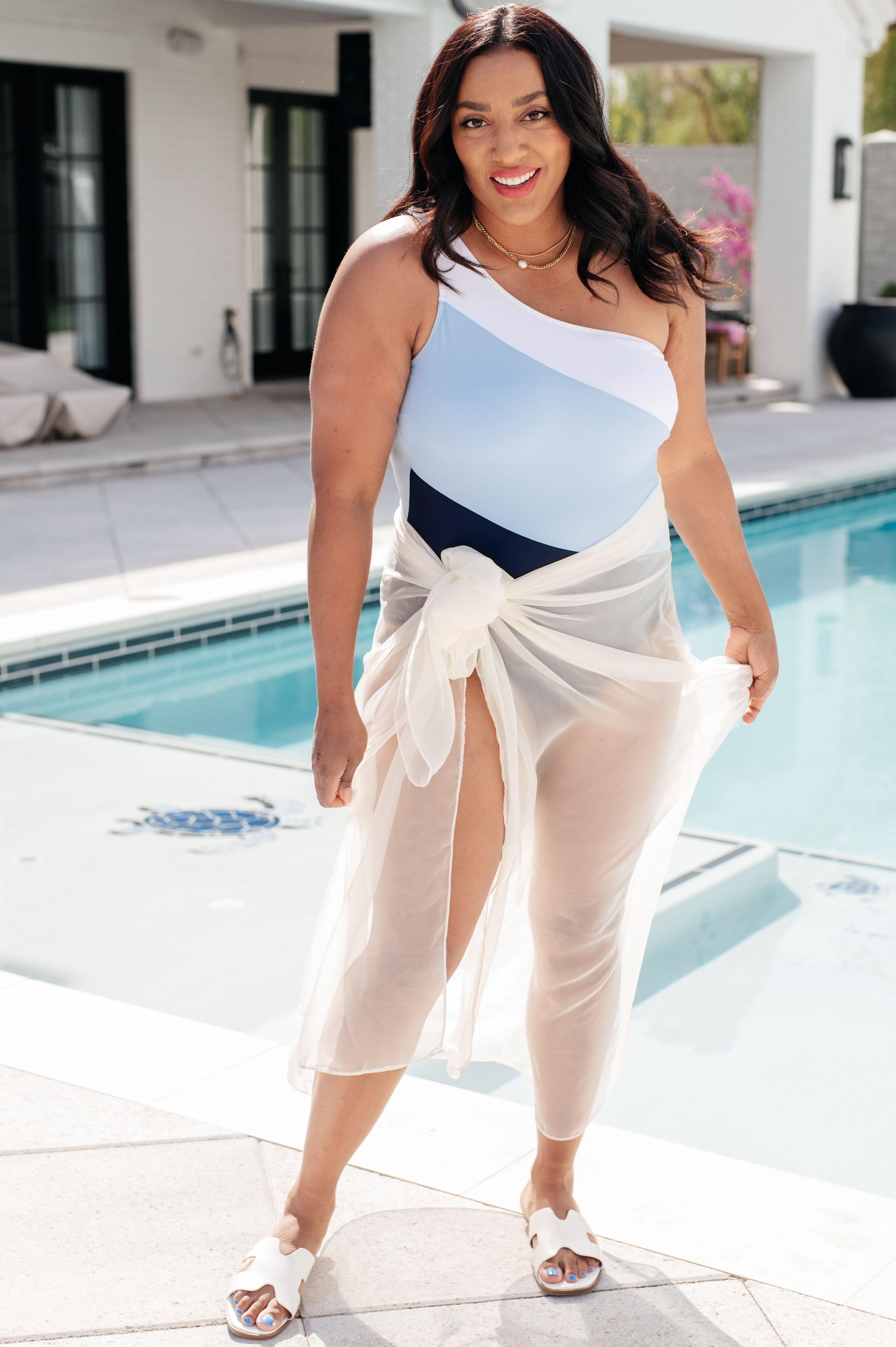 Dominica Color Block Asymmetrical Swimsuit-Swimwear-Krush Kandy, Women's Online Fashion Boutique Located in Phoenix, Arizona (Scottsdale Area)