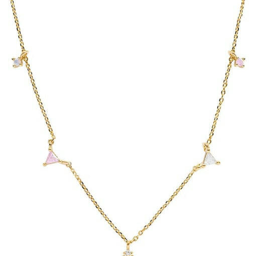 Statement Dainty Geometric Opal Necklace-Necklaces-Krush Kandy, Women's Online Fashion Boutique Located in Phoenix, Arizona (Scottsdale Area)