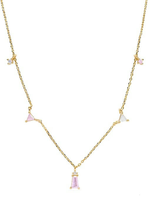 Statement Dainty Geometric Opal Necklace-Necklaces-Krush Kandy, Women's Online Fashion Boutique Located in Phoenix, Arizona (Scottsdale Area)