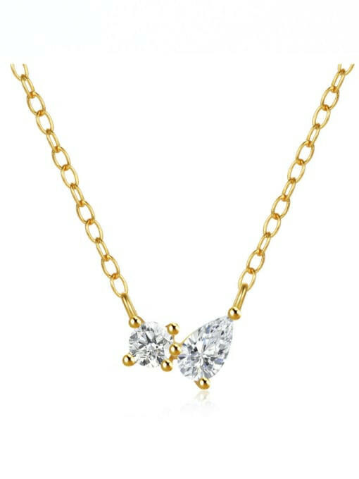 Cubic Zirconia Water Drop Dainty Necklace-Necklaces-Krush Kandy, Women's Online Fashion Boutique Located in Phoenix, Arizona (Scottsdale Area)