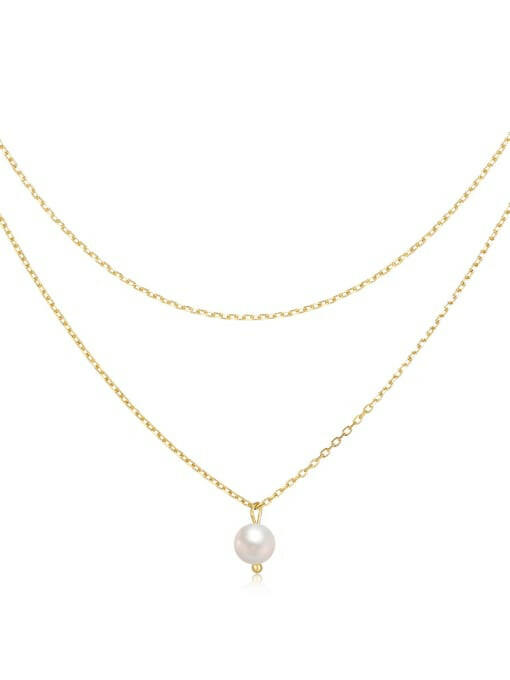 Geometric Pearl Minimalist Multi Strand Necklace-Necklaces-Krush Kandy, Women's Online Fashion Boutique Located in Phoenix, Arizona (Scottsdale Area)