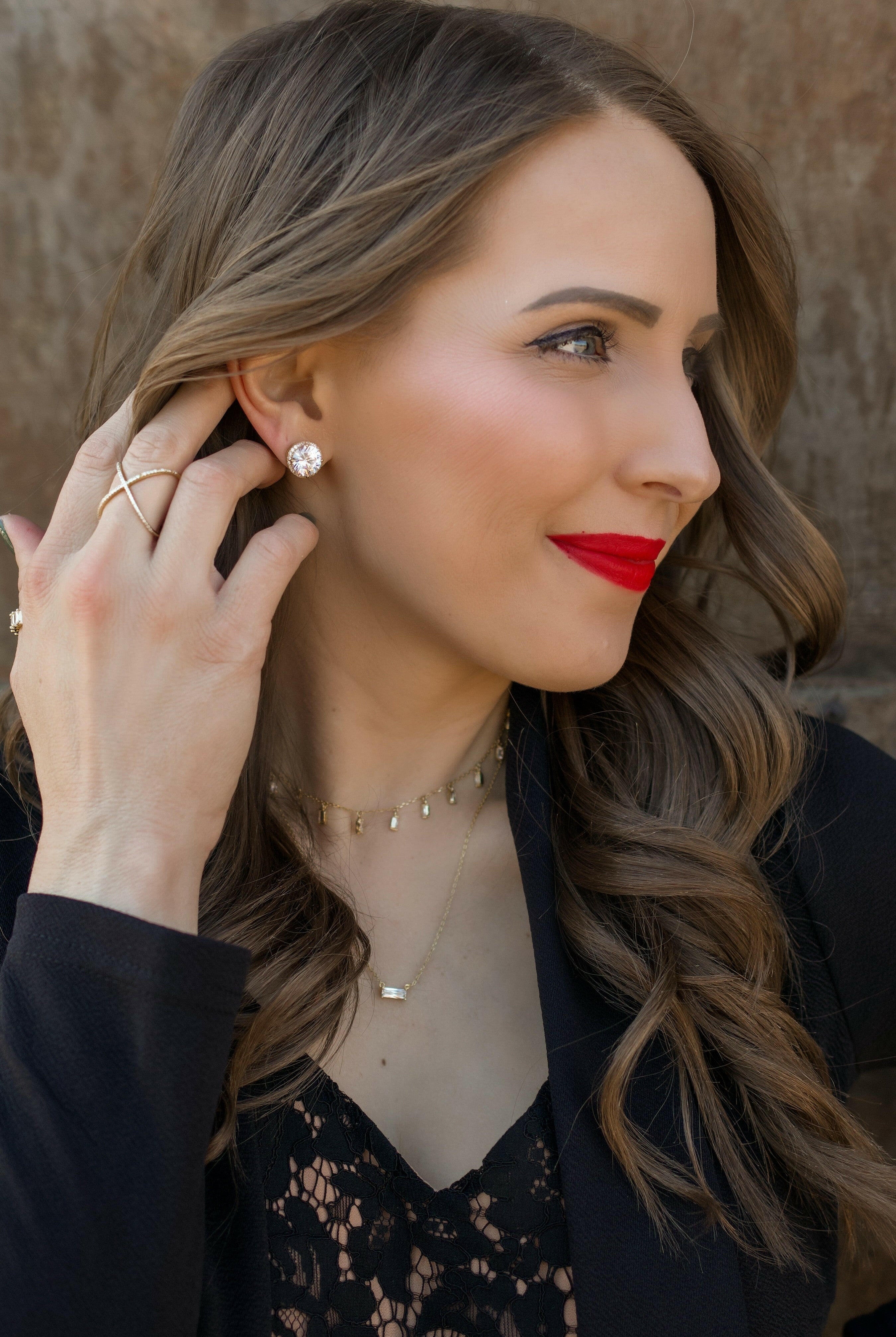 Big Circle Cut Stud Earrings-Earrings-Krush Kandy, Women's Online Fashion Boutique Located in Phoenix, Arizona (Scottsdale Area)