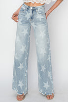 RISEN Full Size Raw Hem Star Wide Leg Jeans-Krush Kandy, Women's Online Fashion Boutique Located in Phoenix, Arizona (Scottsdale Area)