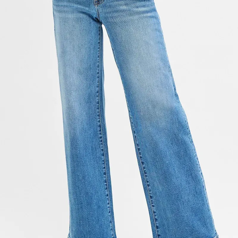 RISEN Low Rise Wide Leg Jeans-Jeans-Krush Kandy, Women's Online Fashion Boutique Located in Phoenix, Arizona (Scottsdale Area)