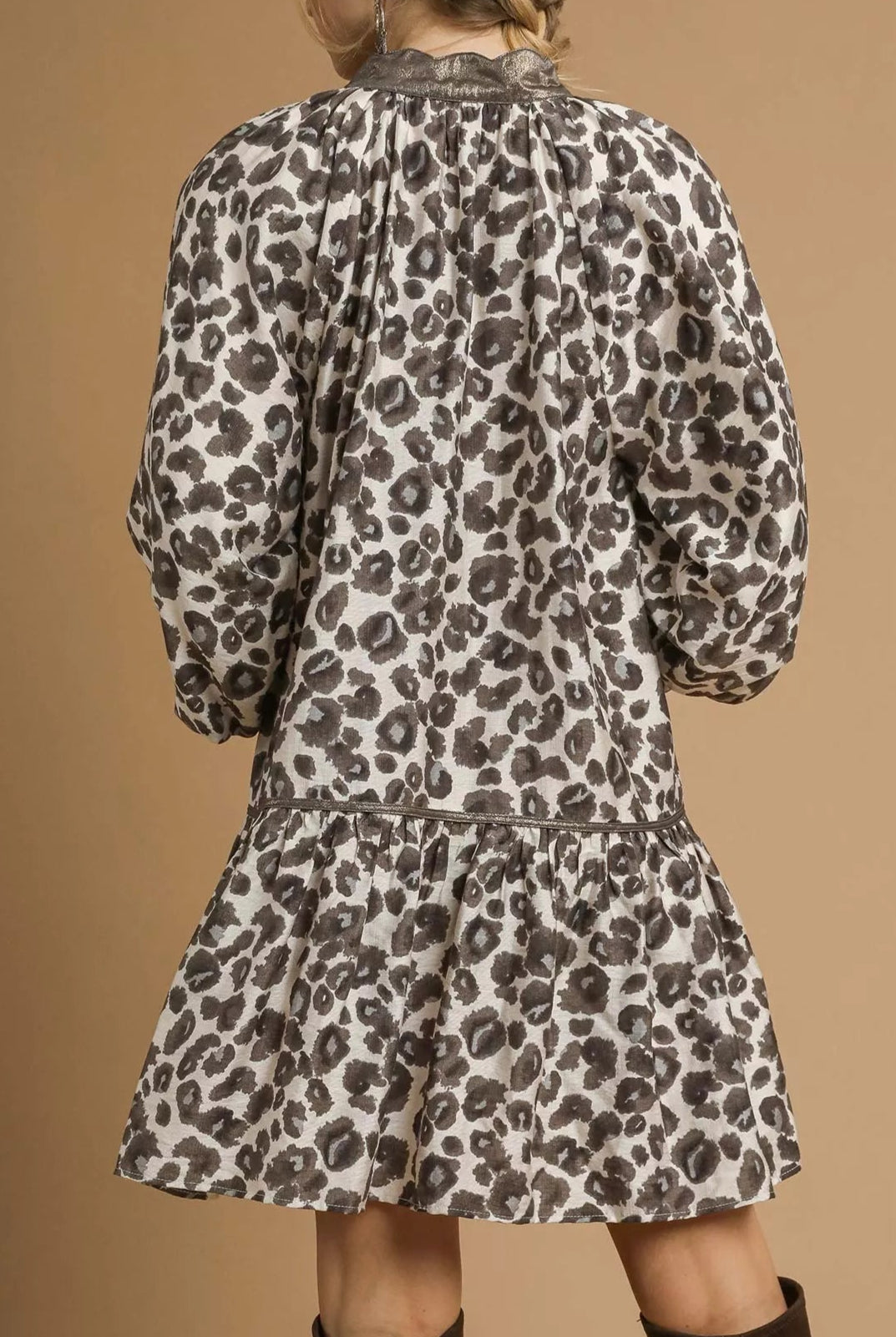 Umgee Leopard Print Tiered Mini Dress-Dresses-Krush Kandy, Women's Online Fashion Boutique Located in Phoenix, Arizona (Scottsdale Area)