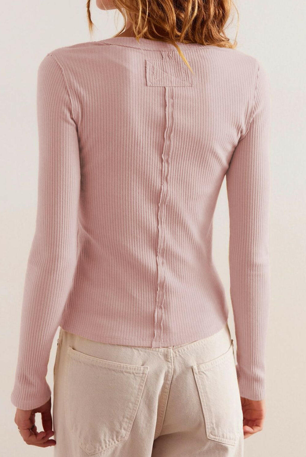 Ribbed Round Neck Long Sleeve Top-Krush Kandy, Women's Online Fashion Boutique Located in Phoenix, Arizona (Scottsdale Area)