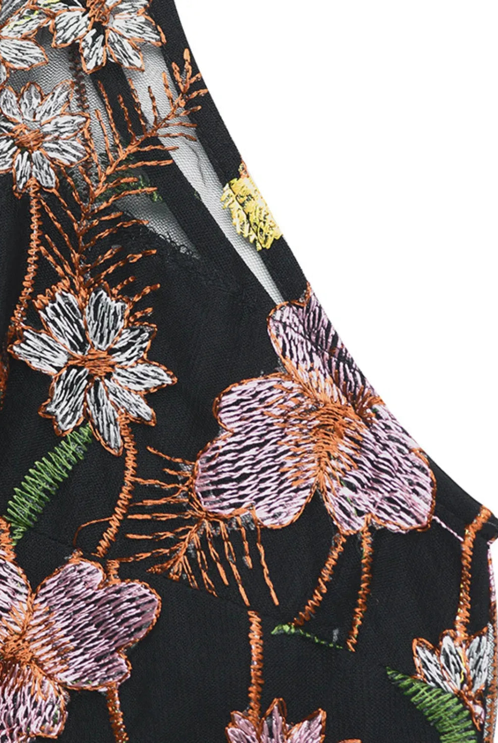 Floral Embroidered Halter Neck Pleated Jumpsuit-Jumpsuits & Rompers-Krush Kandy, Women's Online Fashion Boutique Located in Phoenix, Arizona (Scottsdale Area)
