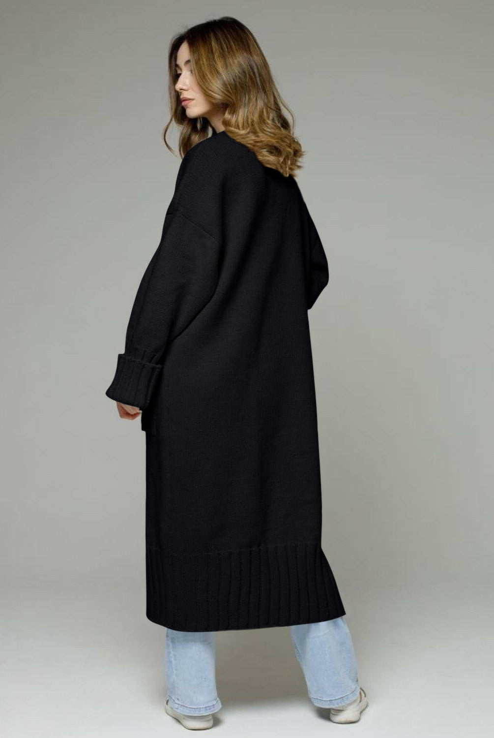 Pocketed Open Front Dropped Shoulder Cardigan-Krush Kandy, Women's Online Fashion Boutique Located in Phoenix, Arizona (Scottsdale Area)