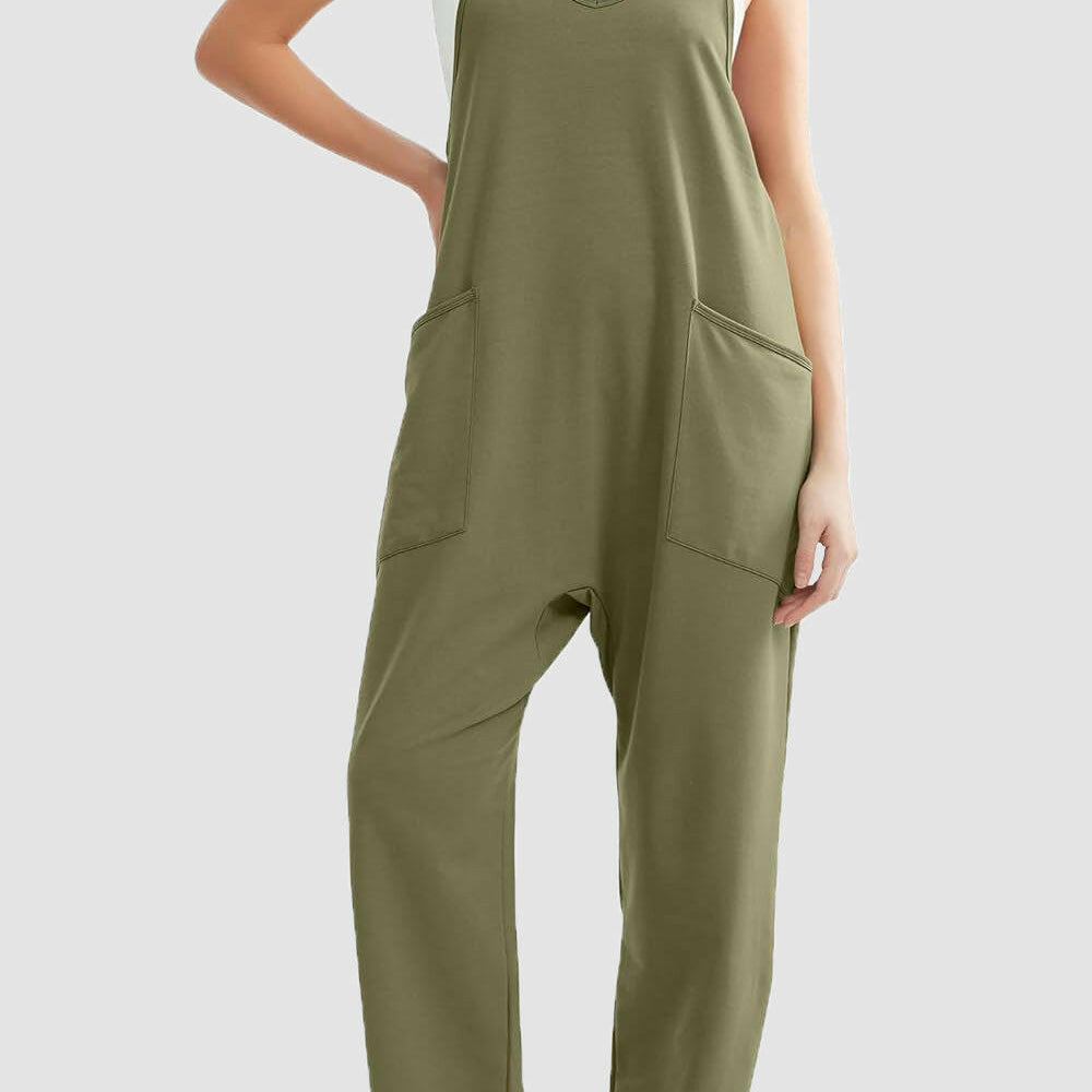 Lovelet Wide Strap Jumpsuit with Pockets-Krush Kandy, Women's Online Fashion Boutique Located in Phoenix, Arizona (Scottsdale Area)