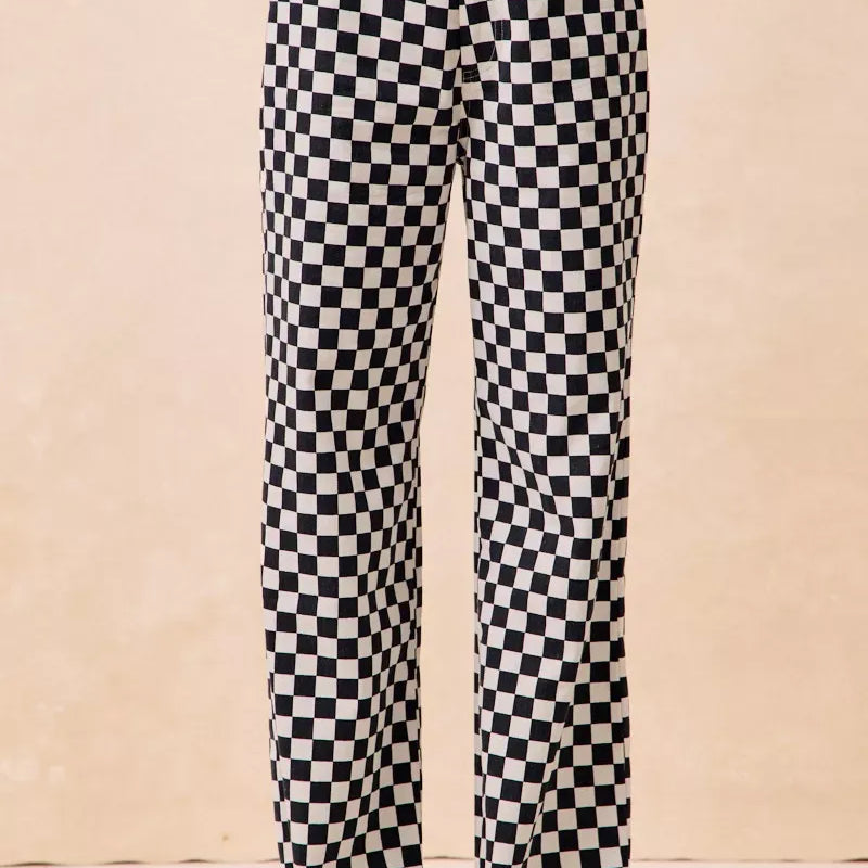 BiBi Gameday Theme Checkered Printed Pants-PANTS-Krush Kandy, Women's Online Fashion Boutique Located in Phoenix, Arizona (Scottsdale Area)