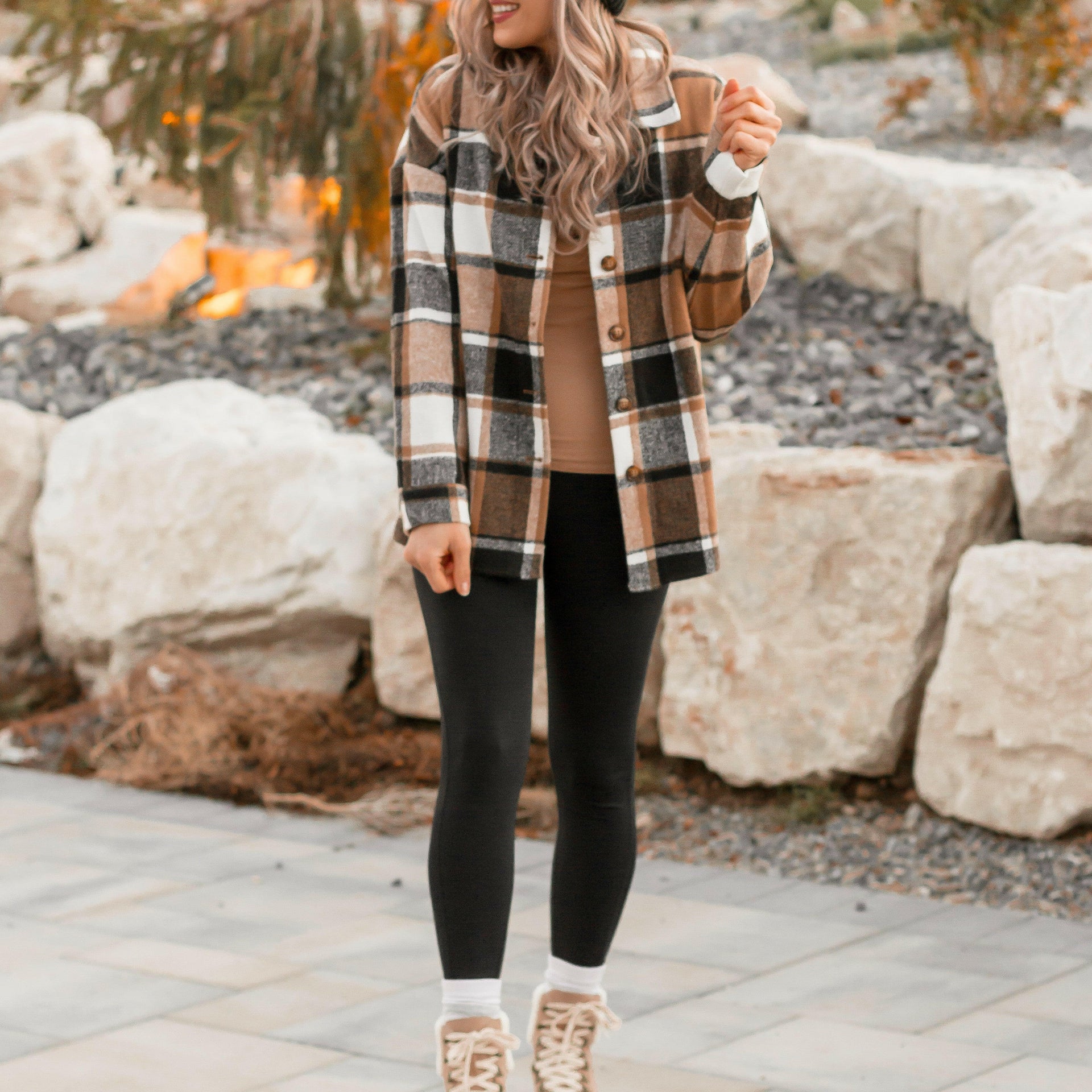 Kristyn's Fall Plaid Shacket | S-2X, 3 Colors-Jackets-Krush Kandy, Women's Online Fashion Boutique Located in Phoenix, Arizona (Scottsdale Area)
