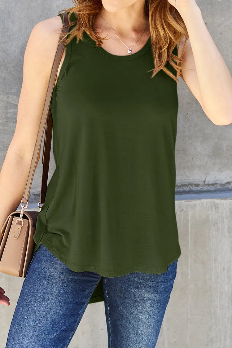 Basic Bae Full Size Round Neck Curved Hem Tank-Tops-Krush Kandy, Women's Online Fashion Boutique Located in Phoenix, Arizona (Scottsdale Area)