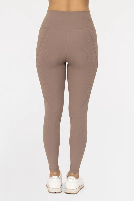 MONO B Soft Ribbed High Waisted Leggings-Leggings-Krush Kandy, Women's Online Fashion Boutique Located in Phoenix, Arizona (Scottsdale Area)