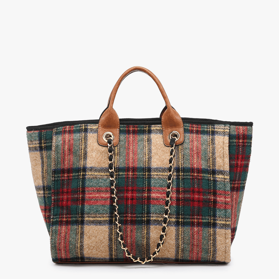 Kristina Women's Satchel with Chain Strap-handbag-Krush Kandy, Women's Online Fashion Boutique Located in Phoenix, Arizona (Scottsdale Area)