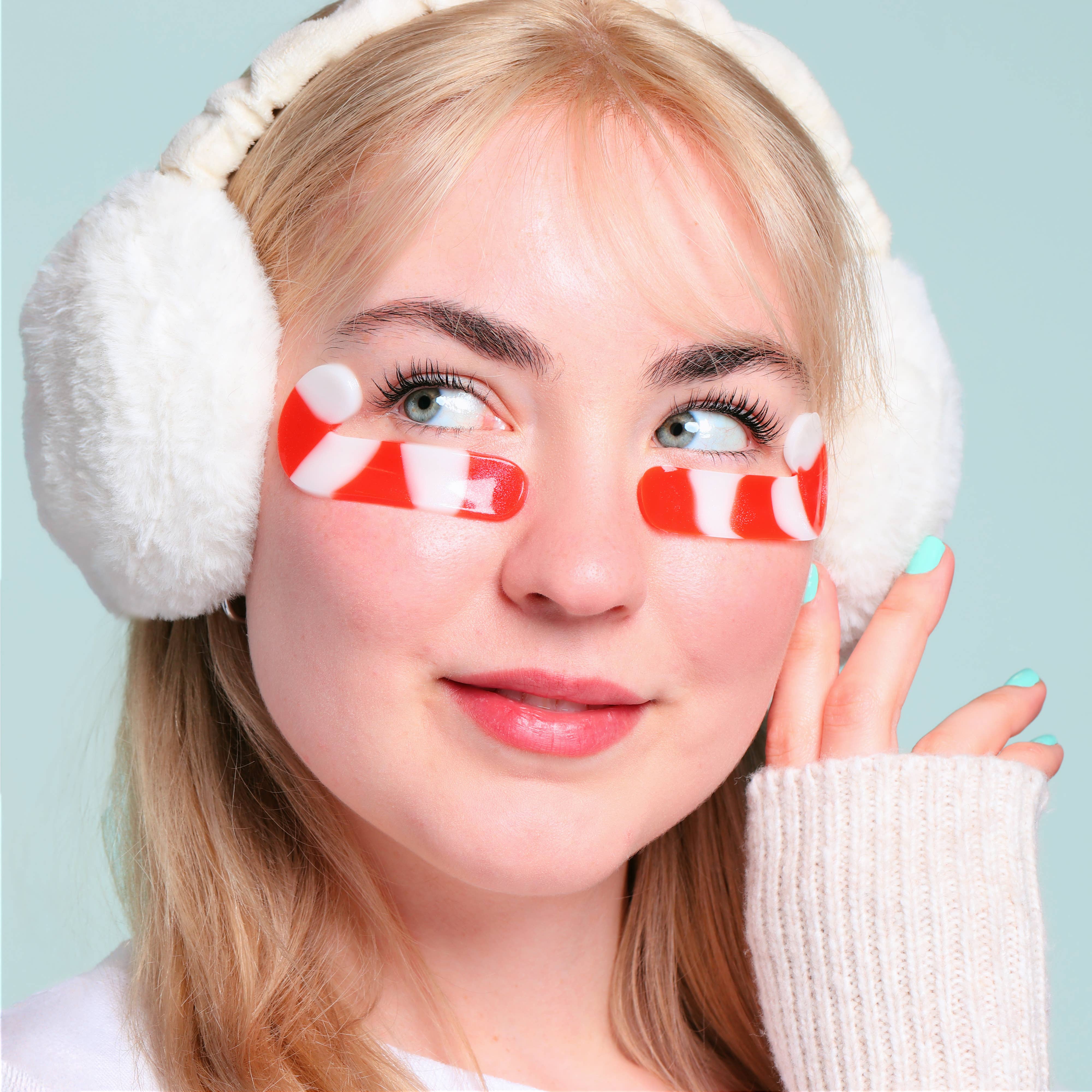 Christmas Holiday Candy Cane Cutie Depuffing Undereye Masks-Accessories-Krush Kandy, Women's Online Fashion Boutique Located in Phoenix, Arizona (Scottsdale Area)