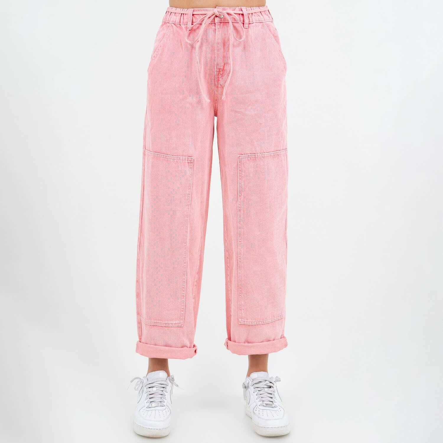 Color Washed Barrel Fit Pants-PANTS-Krush Kandy, Women's Online Fashion Boutique Located in Phoenix, Arizona (Scottsdale Area)