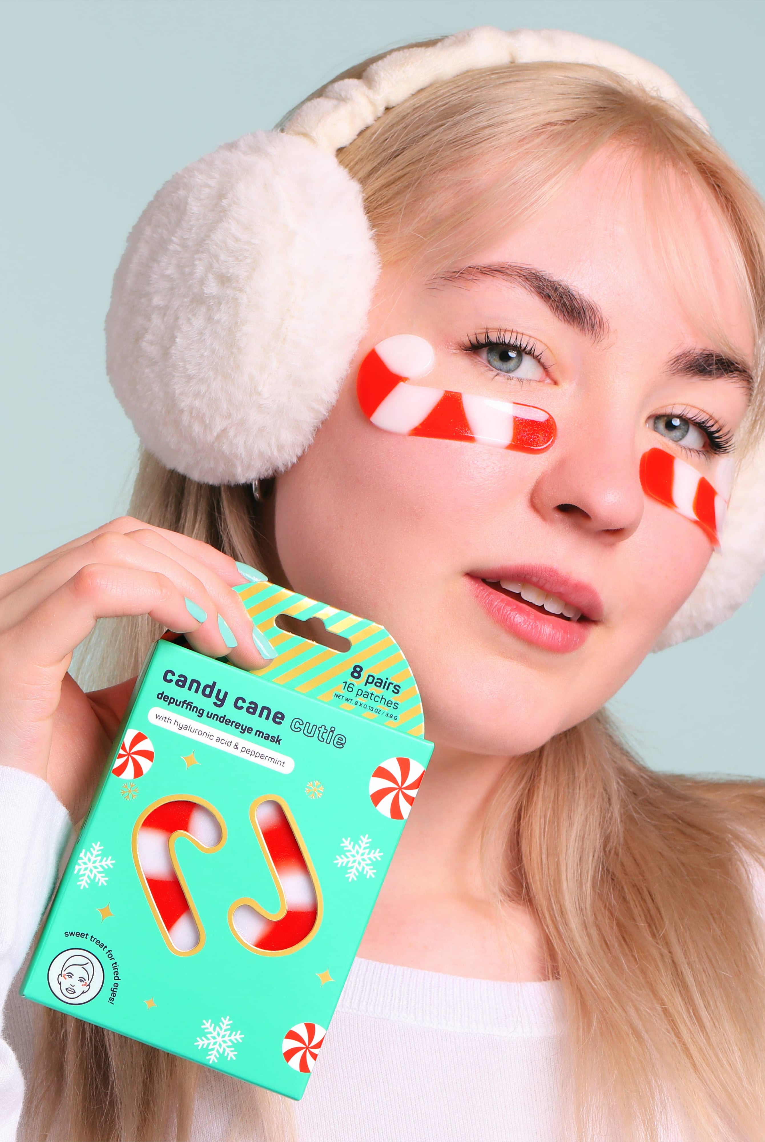 Christmas Holiday Candy Cane Cutie Depuffing Undereye Masks-Accessories-Krush Kandy, Women's Online Fashion Boutique Located in Phoenix, Arizona (Scottsdale Area)