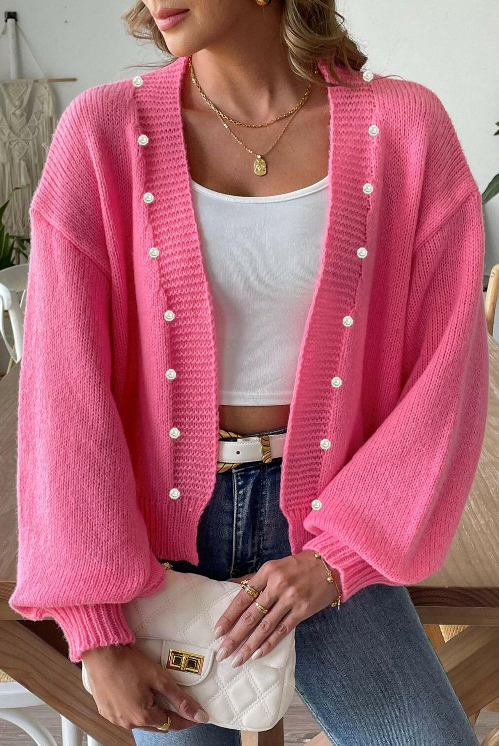 Pearl Open Front Long Sleeve Cardigan-Krush Kandy, Women's Online Fashion Boutique Located in Phoenix, Arizona (Scottsdale Area)