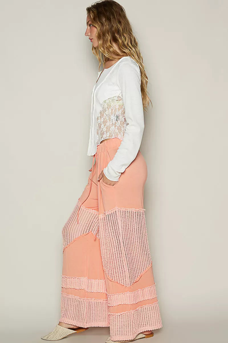 POL Drawstring Elastic Waistband Wide-Leg Pants-Pants-Krush Kandy, Women's Online Fashion Boutique Located in Phoenix, Arizona (Scottsdale Area)