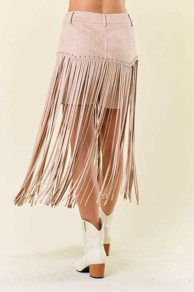 Wild West Fringe Faux Suede Shorts-Shorts-Krush Kandy, Women's Online Fashion Boutique Located in Phoenix, Arizona (Scottsdale Area)