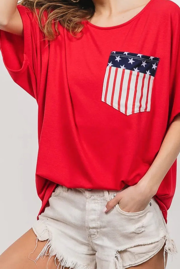 BiBi French Terry With Front Pocket Dolman Sleeves Top-Tops-Krush Kandy, Women's Online Fashion Boutique Located in Phoenix, Arizona (Scottsdale Area)