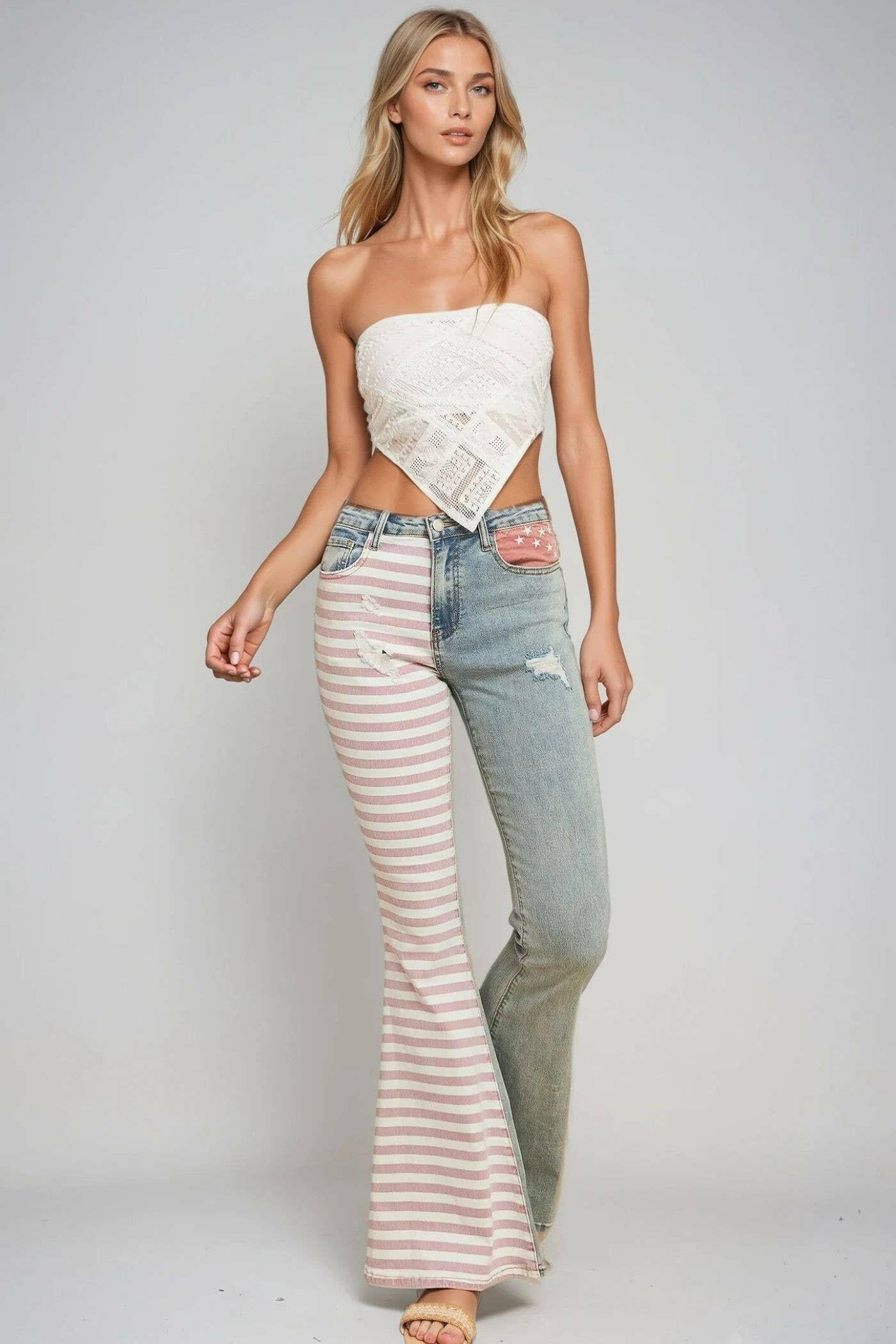 Born to Sparkle Bell Bottom Jeans-Denim-Krush Kandy, Women's Online Fashion Boutique Located in Phoenix, Arizona (Scottsdale Area)