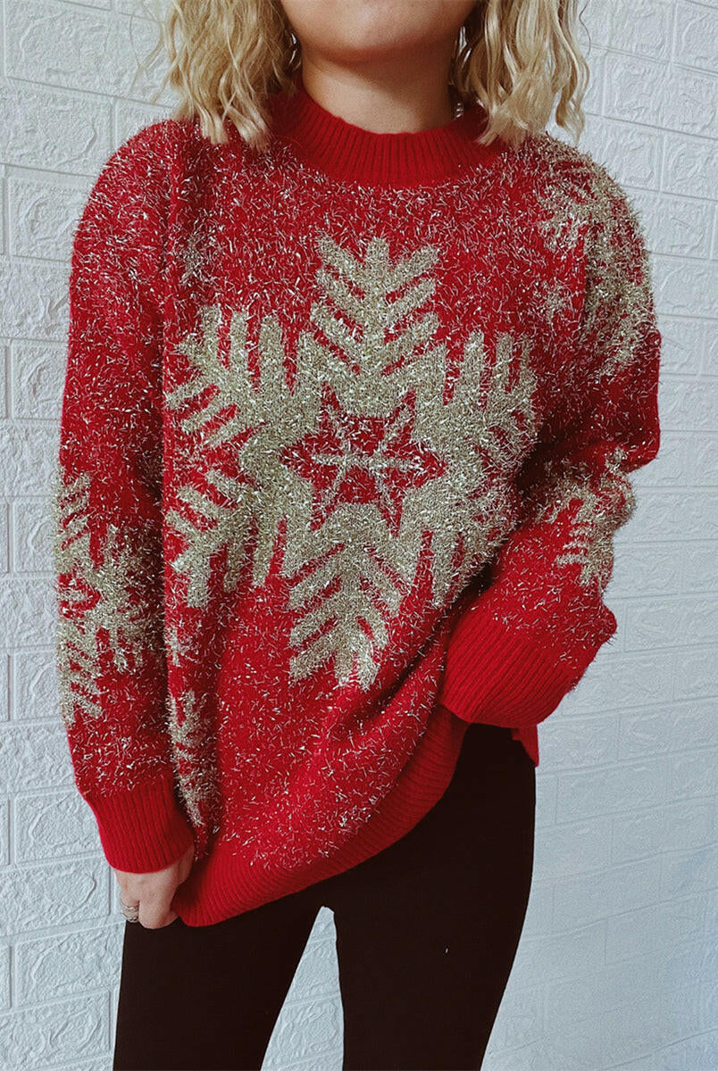Christmas Element Round Neck Sweater-Krush Kandy, Women's Online Fashion Boutique Located in Phoenix, Arizona (Scottsdale Area)