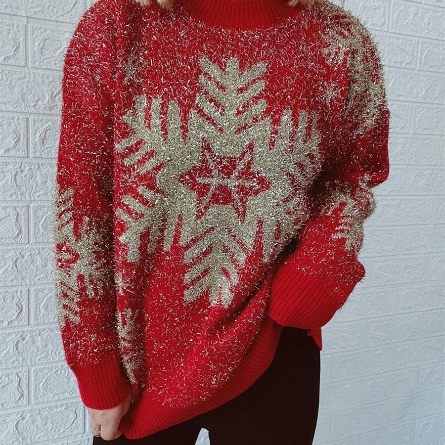 Christmas Element Round Neck Sweater-Krush Kandy, Women's Online Fashion Boutique Located in Phoenix, Arizona (Scottsdale Area)