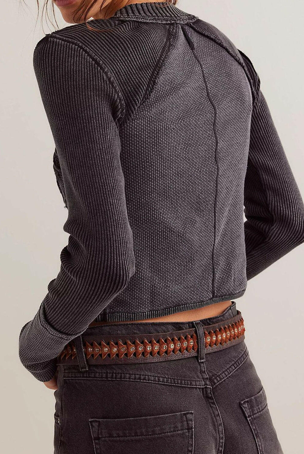 V-Neck Button Up Cropped Cardigan-Krush Kandy, Women's Online Fashion Boutique Located in Phoenix, Arizona (Scottsdale Area)