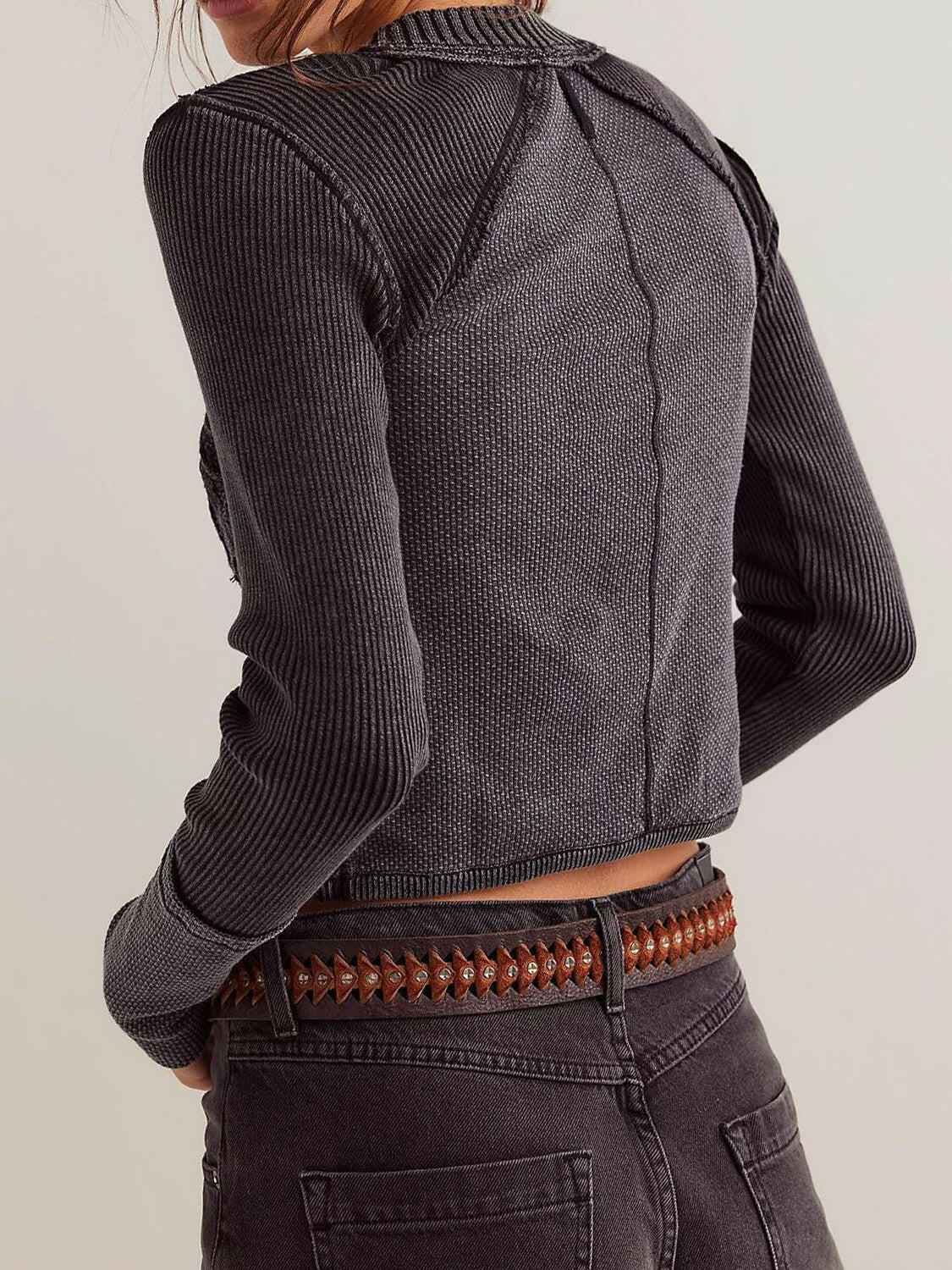 V-Neck Button Up Cropped Cardigan-Krush Kandy, Women's Online Fashion Boutique Located in Phoenix, Arizona (Scottsdale Area)