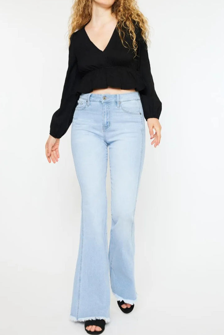 Kancan High Rise Curvy Flare Jeans-Denim-Krush Kandy, Women's Online Fashion Boutique Located in Phoenix, Arizona (Scottsdale Area)