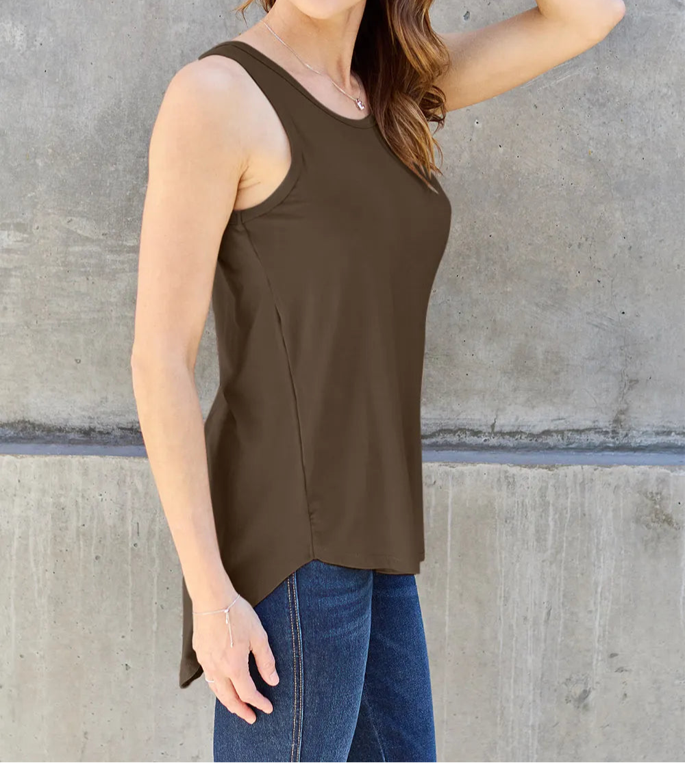 Basic Bae Full Size Round Neck Curved Hem Tank-Tops-Krush Kandy, Women's Online Fashion Boutique Located in Phoenix, Arizona (Scottsdale Area)