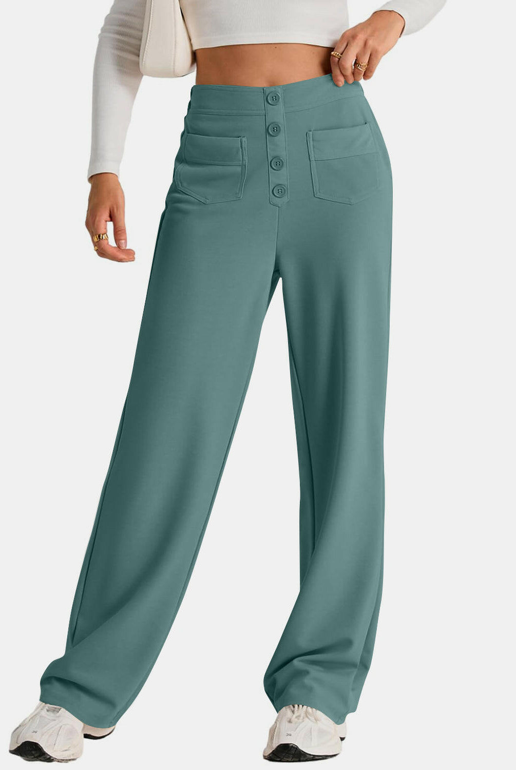High Waist Wide Leg Pants-Pants-Krush Kandy, Women's Online Fashion Boutique Located in Phoenix, Arizona (Scottsdale Area)