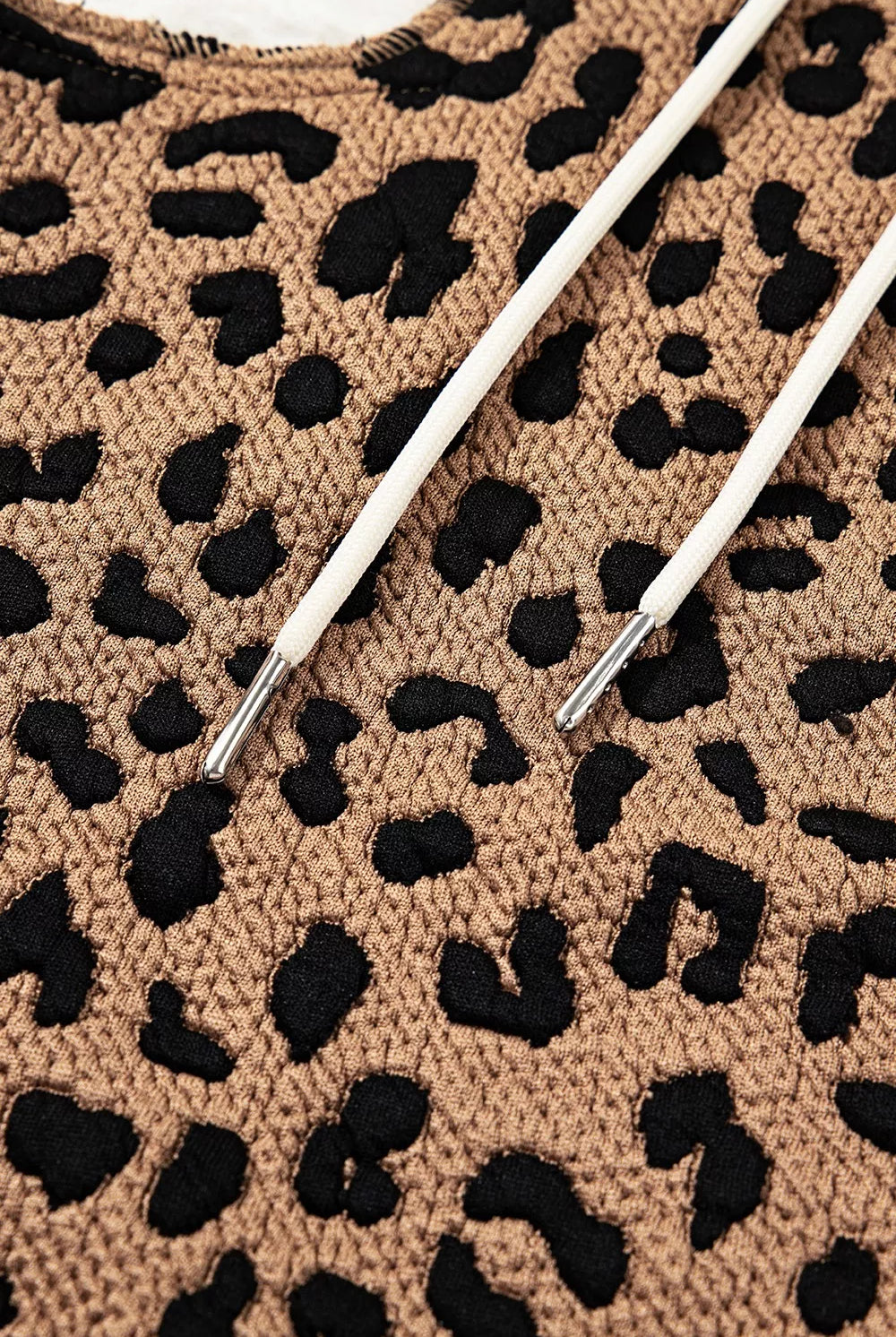Drawstring Leopard Long Sleeve Hooded Jacket-Jacket-Krush Kandy, Women's Online Fashion Boutique Located in Phoenix, Arizona (Scottsdale Area)