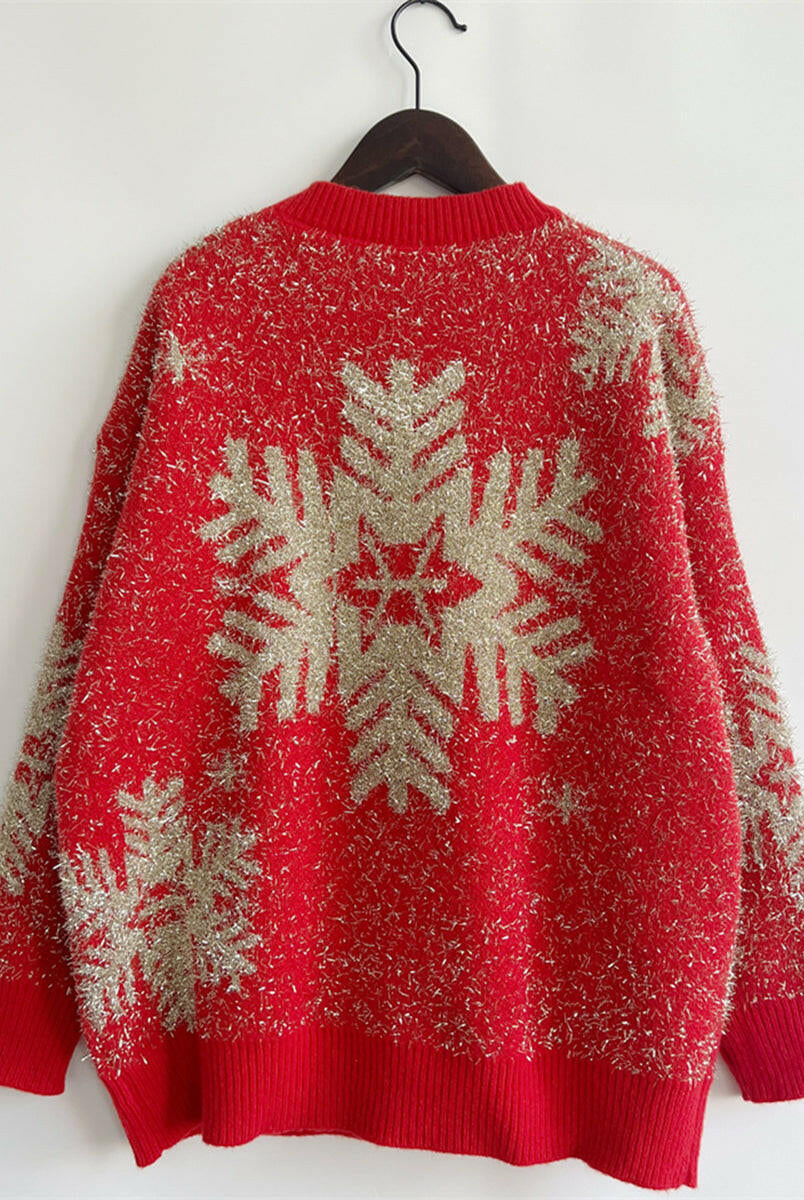 Christmas Element Round Neck Sweater-Krush Kandy, Women's Online Fashion Boutique Located in Phoenix, Arizona (Scottsdale Area)