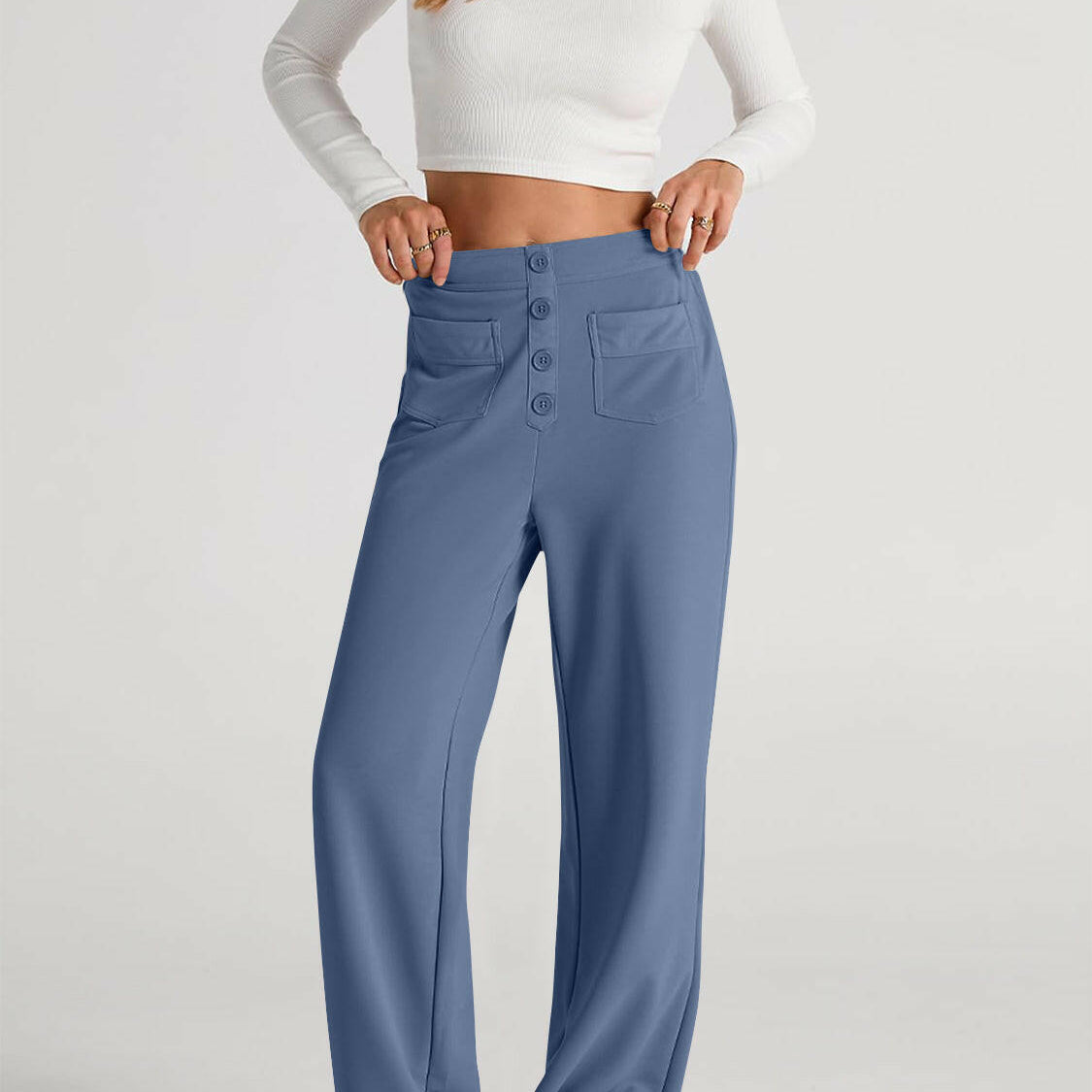 High Waist Wide Leg Pants-Pants-Krush Kandy, Women's Online Fashion Boutique Located in Phoenix, Arizona (Scottsdale Area)